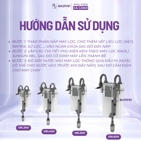 Lọc Treo Xiaoli SunSun XBL-300/400/500/600 - Dùng Cho Bể Thuỷ Sinh