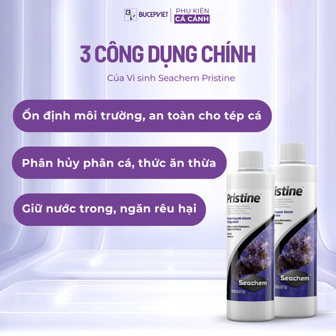 Vi sinh Seachem Pristine- phâ.n h.ủy phâ.n cá và chất hữu cơ