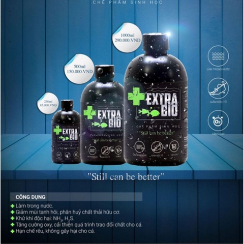 Men vi sinh Extra Bio 125ml-1000ml - Làm trong nước, xử lý NH3 H2S hiệu quả, ổn định hệ vi sinh hồ cá