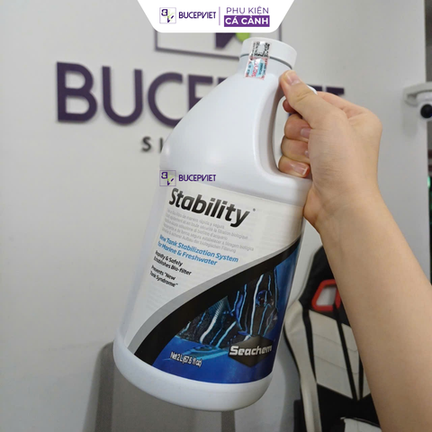 Vi sinh sống Seachem Stability 1L/2L- Khởi tạo hệ vi sinh hồ cá, ổn định nước, hỗ trợ xử lý NH3 NO2 an toàn cho cá tép