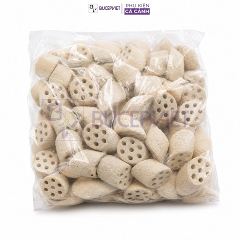 Hộp 5 lít sứ lọc Mountain Tree Nitro Ring II - Dạng củ sen cắt lát, tăng diện tích trú ngụ cho vi sinh, hỗ trợ lọc nước bể cá