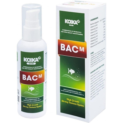 Men tiêu hóa kết hợp vitamin cao cấp KOIKA-BAC M - Hỗ trợ tăng cường sức đề kháng, bổ sung vitamin cho cá
