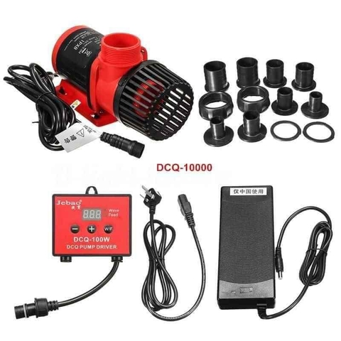 Máy bơm chìm Jebao DCQ 3500-10000L/h - Điều chỉnh điện tử, chống giật 24V, tự ngắt khi cạn nước, chống ồn, tiết kiệm điện cho hồ cá Koi thủy sinh