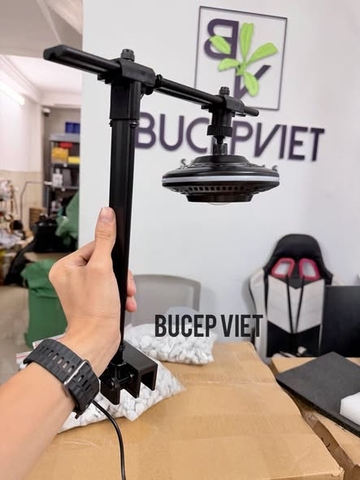 Đèn rọi UFO Mini Baoyu - Led WRGB đỏ cá không đỏ nước cho hồ dưới 60cm, kèm chân kẹp giá treo