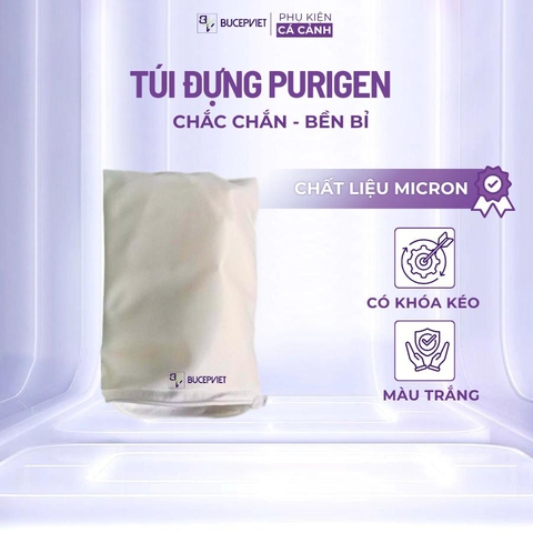 Túi đựng Purigen Micron 15x10cm/20x15cm - Đựng Purigen, Zeolite, vật liệu lọc hạt nhỏ, khóa kéo chắc chắn