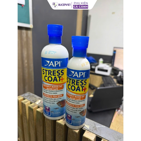 Stress Coat API - Giảm stress, dưỡng cá khỏe, phục hồi chất nhờn, chống tuột nhớt, Khử độc nước hồ cá