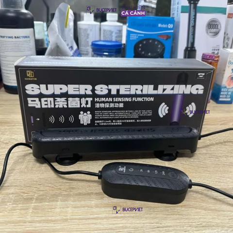 Đèn UV Diệt Khuẩn Mayin 7W – Cảm Biến Tự Tắt, Hẹn Giờ Tiện Lợi, Phù Hợp Bể Cá 2m Trở Xuống