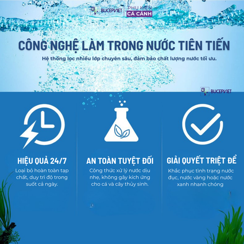 Biozym Water Quality Purifier làm trong nước chỉ sau 30 phút