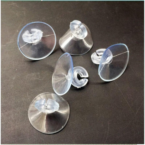 Hít giữ ống sủi oxy bể cá - Cố định dây khí trên kính, trong suốt dễ lắp đặt cho hồ cá thủy sinh