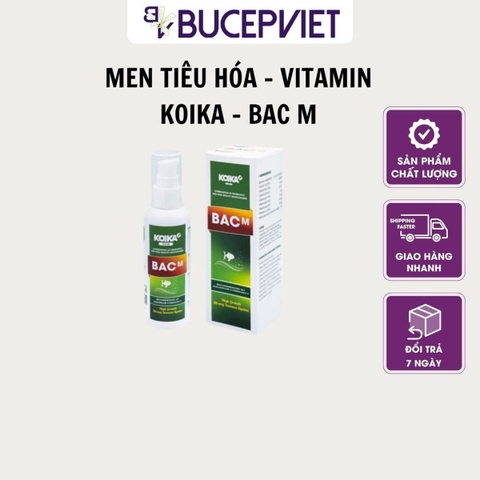 Men tiêu hóa kết hợp vitamin cao cấp KOIKA-BAC M - Hỗ trợ tăng cường sức đề kháng, bổ sung vitamin cho cá