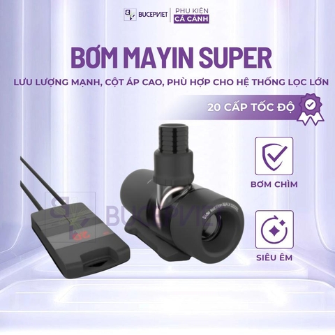 Bơm Mayin Super 3000-12000L/H – Điều chỉnh 20 tốc độ, tiết kiệm điện, chạy êm, cảnh báo cạn nước