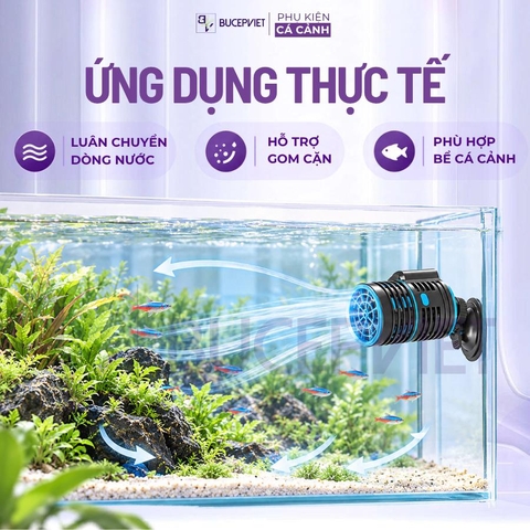 Máy thổi luồng SunSun YVP 01A-04A - Tạo dòng chảy, tạo sóng, hạn chế cặn đáy hồ cá cảnh, thủy sinh