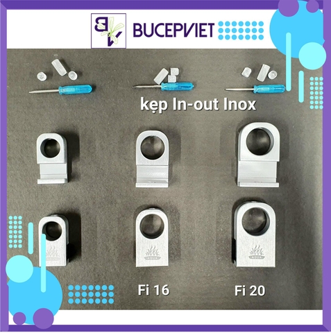 Kẹp In Out Week Aqua cho Fi12/16/20 - Sử dụng nhôm CNC cao cấp, cố định ống lọc thùng thủy sinh, chống trầy kính, thẩm mỹ gọn gàng