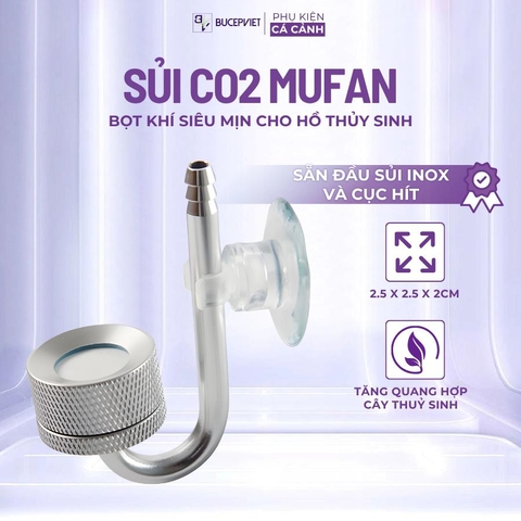Cốc sủi CO2 Mufan siêu mịn ngắn, có thể thay thế gốm sủi khi hỏng