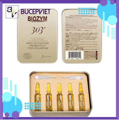 Hộp 5 ống 303 - Vi sinh sống cho bể cá, bể thuỷ sinh