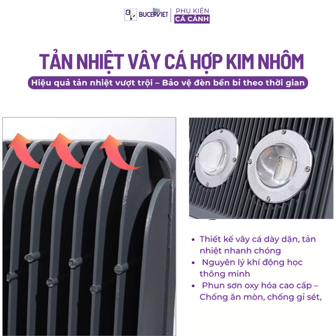 Đèn rọi chống nước Mayin cho hồ koi, phi tần, cá vàng - LED ngoài trời, bền sáng, đỏ cá không đỏ nước