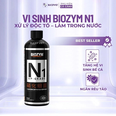 Vi sinh Biozym N1 Nitrifying Bacteria 500ml/1000ml - Hỗ trợ xử lý Amoniac, Nitrit, làm trong nước hồ cá thủy sinh, bể cá cảnh