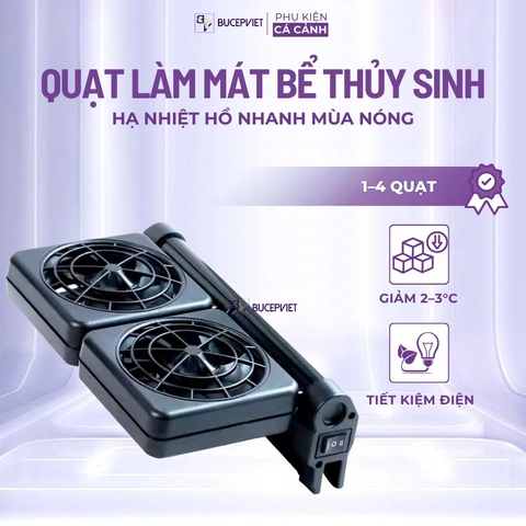 Quạt làm mát bể cá cảnh thủy sinh: Fan Cooling System, giảm nhiệt độ hồ cá hiệu quả