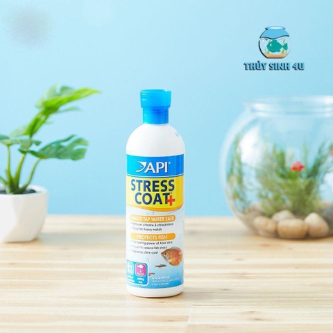 Stress Coat API - Giảm stress, dưỡng cá khỏe, phục hồi chất nhờn, chống tuột nhớt, Khử độc nước hồ cá