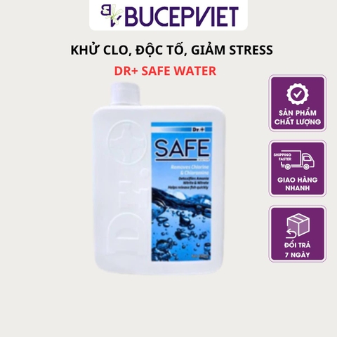 DR+ Safe Water - Khử Clo, khử độc tố siêu tốc trong nước, hỗ trợ bù nhớt, giảm stress cho cá