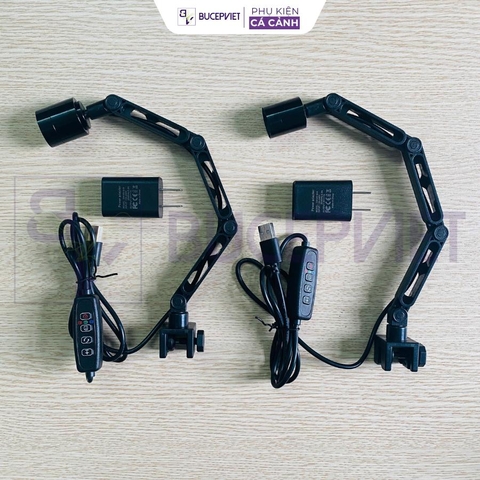 Đèn rọi COCO ZD SERIES 3W/5W - 3 chế độ màu 2800K-6500K, tay đèn xoay linh hoạt, đèn kẹp hồ cá thủy sinh cá cảnh