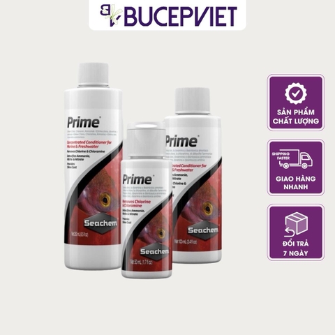 Seachem Prime khử clo, độc tố và chống cá sốc nước