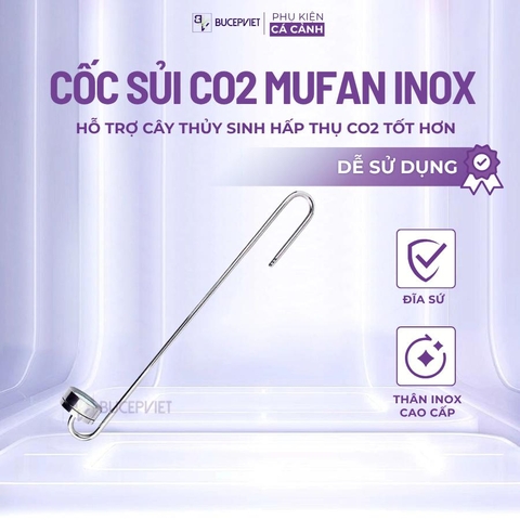 Cốc sủi Co2 WEEK hợp kim Inox