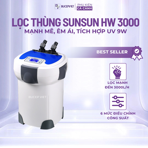 Lọc thùng Sunsun HW 3000 – Công suất 3000L/H