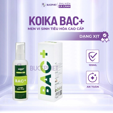 Men vi sinh Koika Bac 105ml - Hỗ trợ hệ tiêu hóa cá cảnh, tăng miễn dịch, hỗ trợ cá và tép phát triển khỏe mạnh
