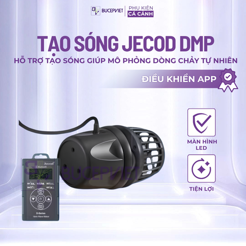 Tạo sóng Jecod DMP 10M-40M WiFi - Động cơ ngoài, điều khiển App Bluetooth, tạo dòng tuần hoàn mạnh cho hồ cá biển thủy sinh