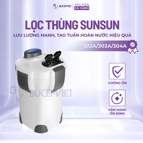 Lọc thùng Sunsun 18W-55W - Làm trong nước, lọc bụi bể cá thủy sinh, lưu lượng mạnh 1000-2000L/h, tiết kiệm điện năng