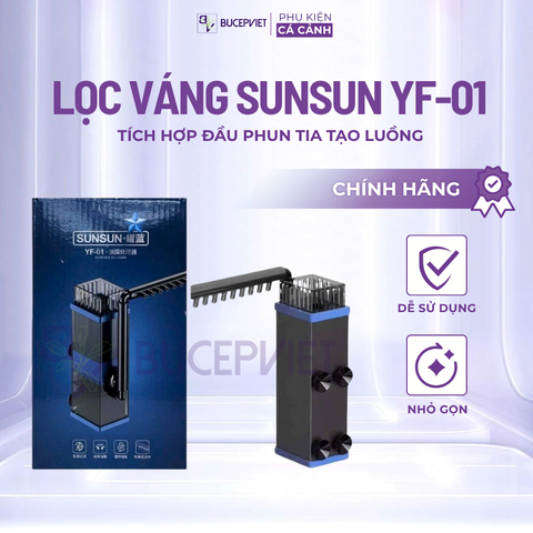 Lọc váng Sunsun YF-01 - Hút váng mặt nước, phun tia tạo oxy, chỉnh dòng hiệu quả cho hồ thủy sinh hồ cá cảnh