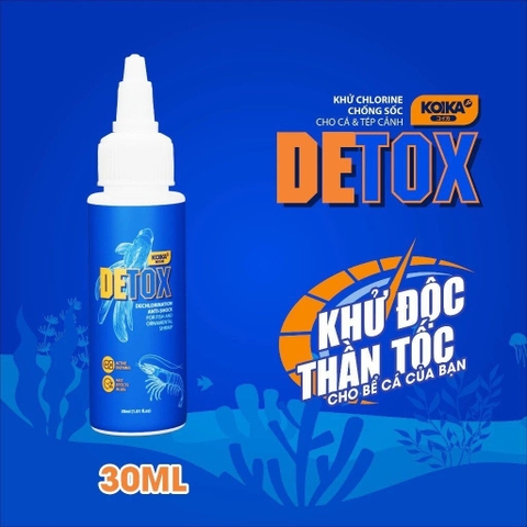Koika Detox - Xử lý Clo, chống sốc cá và xử lý độc tố bể cá hiệu quả