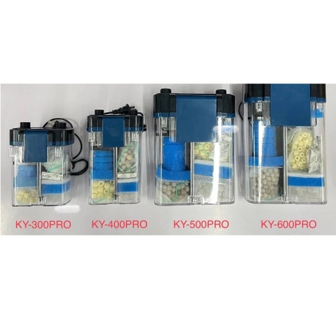 Lọc treo Marine cao cấp KY PRO – Có sẵn vật liệu lọc, xử lý lọc, lọc bụi bể cá, làm nước trong cho bể cá, thủy sinh