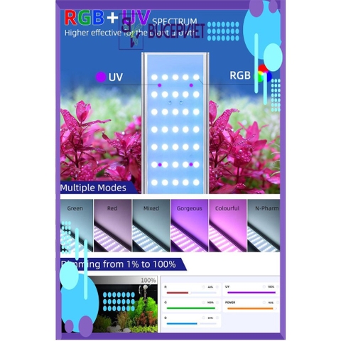 Đèn Week L Pro - LED RGB-UV cao cấp cho bể thủy sinh