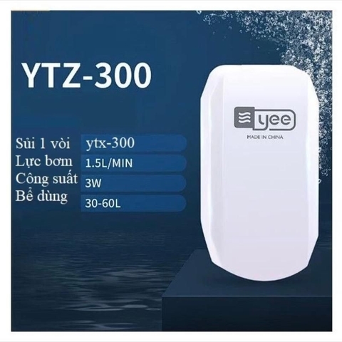 Máy sủi oxy Yee 1 vòi, 2 vòi - Siêu êm chống ồn cho bể cá, tăng oxy hiệu quả, phù hợp phòng ngủ