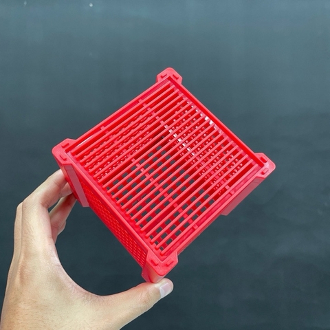 Hộp đựng vật liệu lọc PVC 12x12x11cm - Hộp chứa vật liệu lọc hồ cá, dễ sắp xếp, bền chắc, nhiều màu sắc