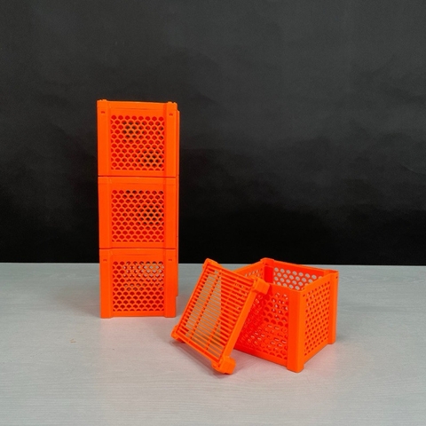 Hộp đựng vật liệu lọc PVC 12x12x11cm - Hộp chứa vật liệu lọc hồ cá, dễ sắp xếp, bền chắc, nhiều màu sắc