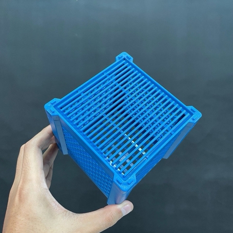 Hộp đựng vật liệu lọc PVC 12x12x11cm - Hộp chứa vật liệu lọc hồ cá, dễ sắp xếp, bền chắc, nhiều màu sắc