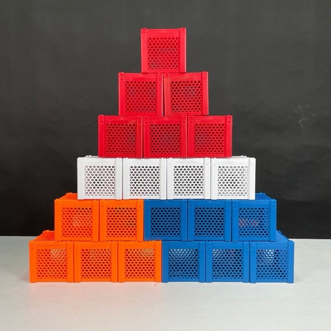Hộp đựng vật liệu lọc PVC 12x12x11cm - Hộp chứa vật liệu lọc hồ cá, dễ sắp xếp, bền chắc, nhiều màu sắc
