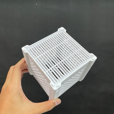 Hộp đựng vật liệu lọc PVC 12x12x11cm - Hộp chứa vật liệu lọc hồ cá, dễ sắp xếp, bền chắc, nhiều màu sắc