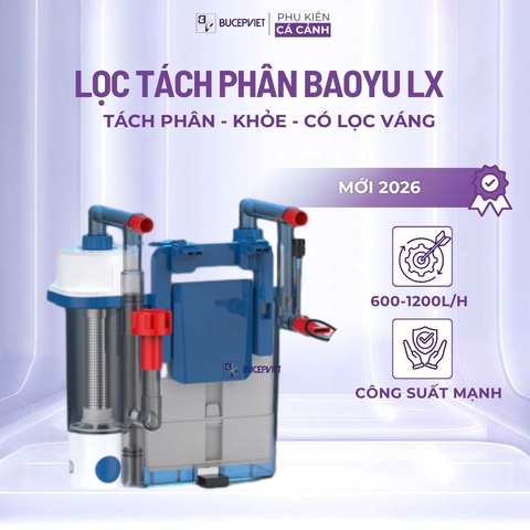 Lọc treo tách phân Baoyu LX (280, 380, 480) SIÊU KHỎE cho bể cá thủy sinh