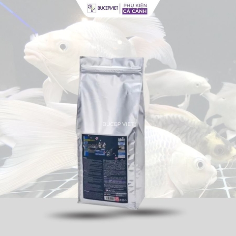 Cám cá Saki Hikari Pure White 5mm - Dưỡng trắng Shiroji, sáng da bóng vảy cho cá chép phi tần trắng, cá Koi