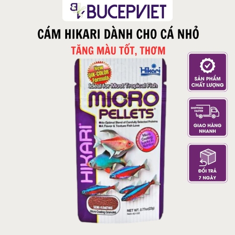 Cám cá thuỷ sinh tăng màu cực tốt Hikari Tropical Micro Pellets 45gr