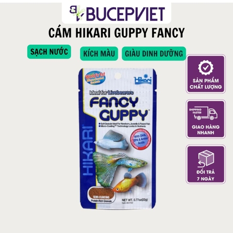 Thức ăn cá bảy màu Hikari Guppy Fancy Nhật Bản - Hỗ trợ lên màu đẹp, tăng sinh sản, ít đục nước cho cá Guppy