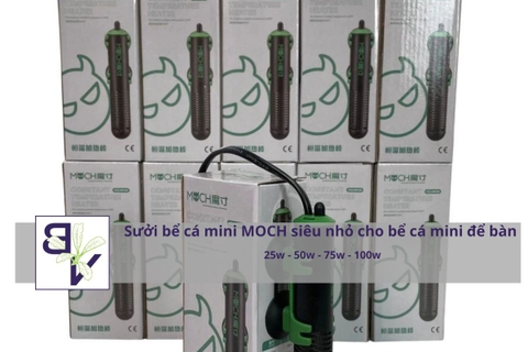 Sưởi bể cá mini MOCH siêu nhỏ cho bể cá mini để bàn 25w 50w 75w 100w