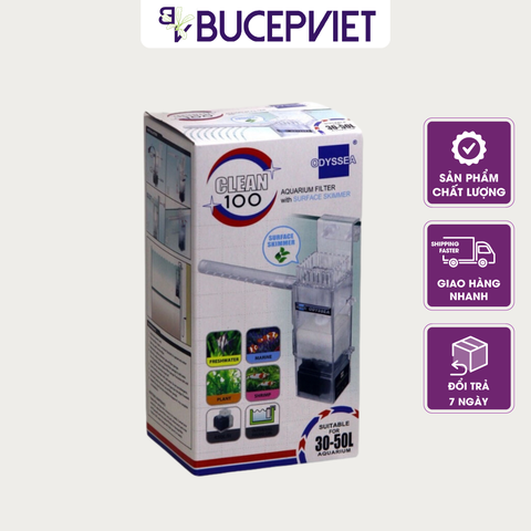 Lọc váng Odyssea Clean 100 450L/H - Làm sạch mặt nước, tạo oxy và luồng cho bể cá thủy sinh 30-50L