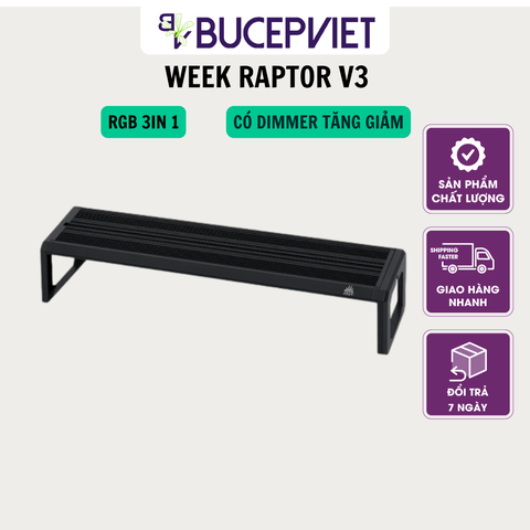 Đèn thủy sinh Week Raptor WRGB Ver 3.0- Đèn WRGB 4 hàng LED, hẹn giờ tích hợp, lên màu cây và cá đẹp