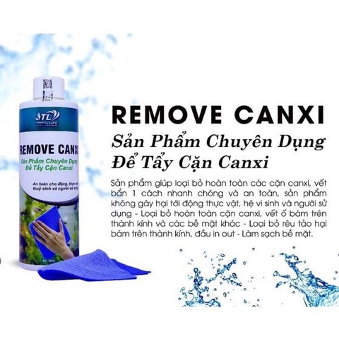 Dung Dịch Tẩy Cặn Remove Canxi TL Cho Bể Kính