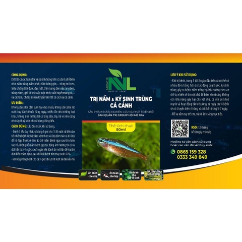 Trị nấm và ký sinh trùng cá cảnh NVL